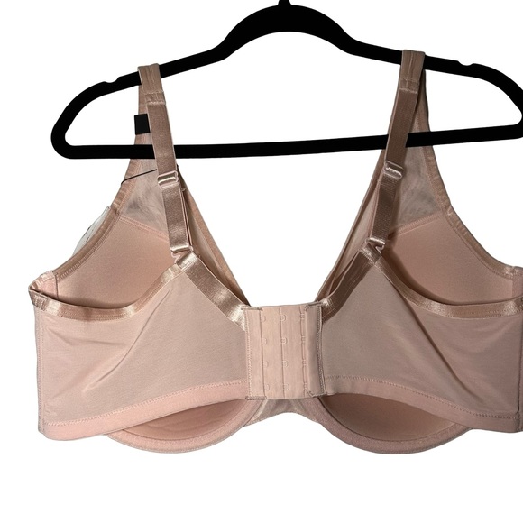 NEW with tags Sexy Sheer Mesh Plus Size Plunge T Shirt Bra 42DDD Blushing Rose - Picture 6 of 9
